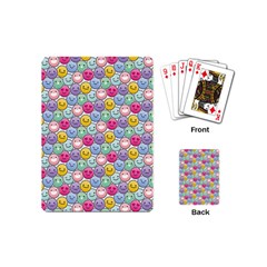 Cute Emoticon Pattern Playing Cards Single Design (mini) by designsbymallika