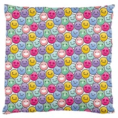 Cute Emoticon Pattern Large Cushion Case (one Side) by designsbymallika