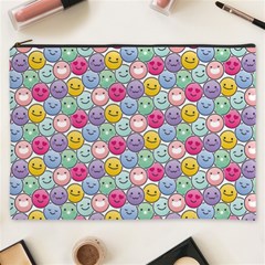 Cute Emoticon Pattern Cosmetic Bag (xxxl) by designsbymallika