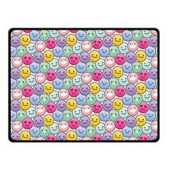 Cute Emoticon Pattern Double Sided Fleece Blanket (small)  by designsbymallika