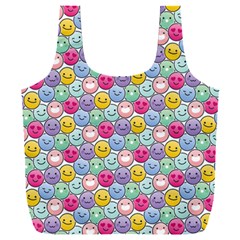 Cute Emoticon Pattern Full Print Recycle Bag (xxxl) by designsbymallika