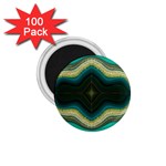 Green Golden Marble Print 1.75  Magnets (100 pack)  Front