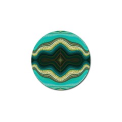 Green Golden Marble Print Golf Ball Marker by designsbymallika