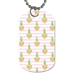 Heart Pineapple Dog Tag (two Sides) by designsbymallika