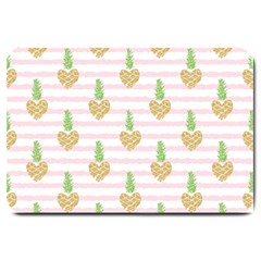 Heart Pineapple Large Doormat  by designsbymallika