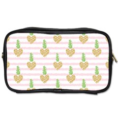 Heart Pineapple Toiletries Bag (one Side) by designsbymallika