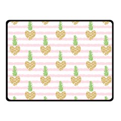 Heart Pineapple Fleece Blanket (small) by designsbymallika