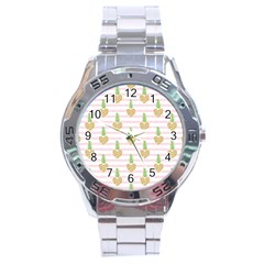 Heart Pineapple Stainless Steel Analogue Watch by designsbymallika