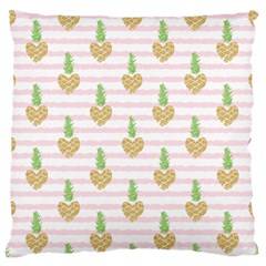 Heart Pineapple Standard Flano Cushion Case (one Side) by designsbymallika