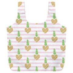 Heart Pineapple Full Print Recycle Bag (xxl) by designsbymallika