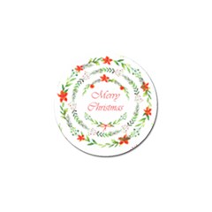 Merry Christmas Golf Ball Marker by designsbymallika