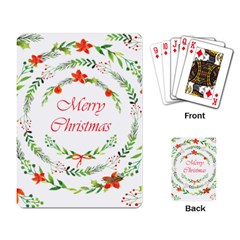 Merry Christmas Playing Cards Single Design (rectangle) by designsbymallika