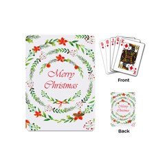 Merry Christmas Playing Cards Single Design (mini) by designsbymallika