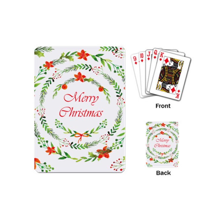 Merry Christmas Playing Cards Single Design (Mini)