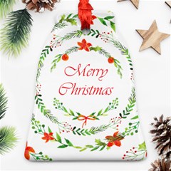 Merry Christmas Ornament (bell) by designsbymallika