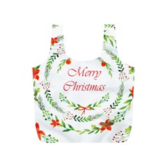 Merry Christmas Full Print Recycle Bag (s) by designsbymallika