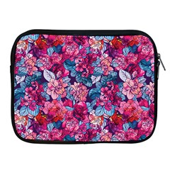 Pink Blue Flowers Apple Ipad 2/3/4 Zipper Cases by designsbymallika