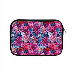 Pink Blue Flowers Apple Macbook Pro 15  Zipper Case by designsbymallika