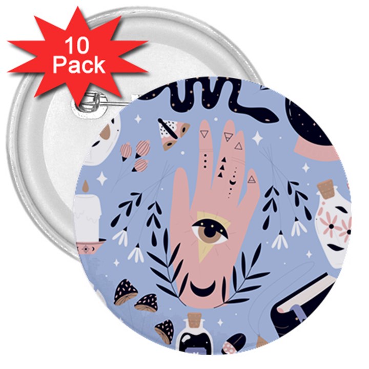 Thinking Is Love 3  Buttons (10 pack) 