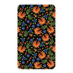 Orange Flowers Pattern Memory Card Reader (rectangular) by designsbymallika