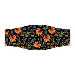 Orange Flowers Pattern Stretchable Headband by designsbymallika