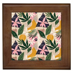 Tropical Love Framed Tile by designsbymallika