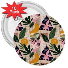 Tropical Love 3  Buttons (10 Pack)  by designsbymallika