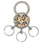 Tropical Love 3-Ring Key Chain Front