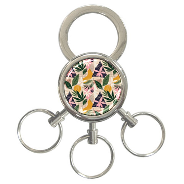 Tropical Love 3-Ring Key Chain