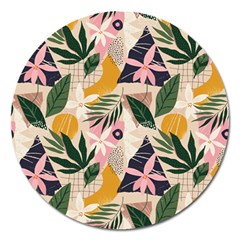 Tropical Love Magnet 5  (round) by designsbymallika