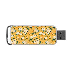 White Flowers Portable Usb Flash (two Sides) by designsbymallika