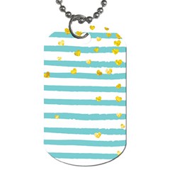 Cute Golden Hearts Dog Tag (one Side) by designsbymallika