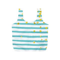 Cute Golden Hearts Full Print Recycle Bag (s) by designsbymallika