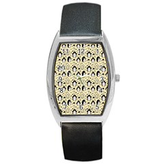 Cute Penguin Love Barrel Style Metal Watch by designsbymallika