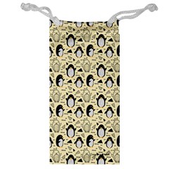 Cute Penguin Love Jewelry Bag by designsbymallika