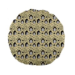 Cute Penguin Love Standard 15  Premium Flano Round Cushions by designsbymallika