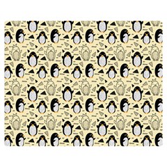 Cute Penguin Love Double Sided Flano Blanket (medium)  by designsbymallika