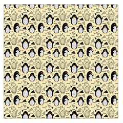 Cute Penguin Love Large Satin Scarf (square) by designsbymallika