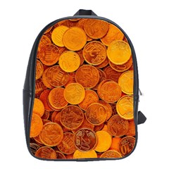 Gold Coins 2 School Bag (large) by impacteesstreetweargold