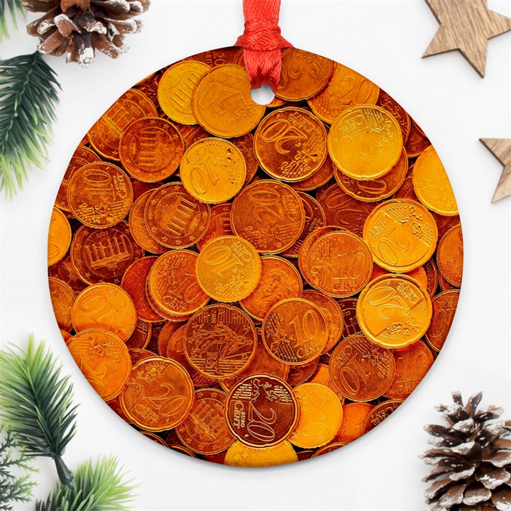 Gold Coins 2 Ornament (Round)