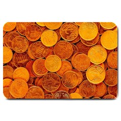 Gold Coins 2 Large Doormat  by impacteesstreetweargold