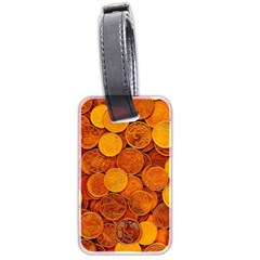 Gold Coins 2 Luggage Tag (two Sides) by impacteesstreetweargold