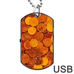 Gold Coins 2 Dog Tag Usb Flash (two Sides) by impacteesstreetweargold