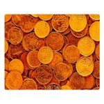 Gold Coins 2 Double Sided Flano Blanket (Large)  80 x60  Blanket Front