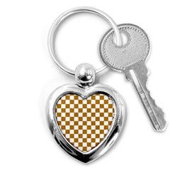 Checkerboard Gold Key Chain (heart) by impacteesstreetweargold