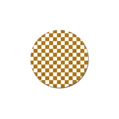 Checkerboard Gold Golf Ball Marker by impacteesstreetweargold