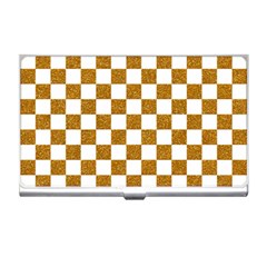 Checkerboard Gold Business Card Holder by impacteesstreetweargold