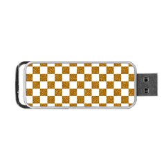 Checkerboard Gold Portable Usb Flash (one Side) by impacteesstreetweargold