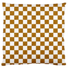 Checkerboard Gold Standard Flano Cushion Case (one Side) by impacteesstreetweargold