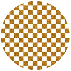 Checkerboard Gold Wooden Bottle Opener (round) by impacteesstreetweargold